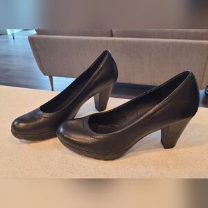 Aldo Classic Black Leather Heels 36